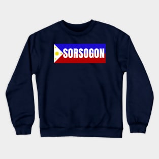 Province of Sorsogon in Philippines Flag Crewneck Sweatshirt